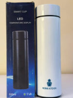 white stainless steel smart water bottle - Image 4